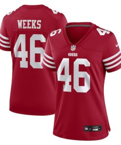 Jon Weeks San Francisco 49ers Nike Women's Team Game Jersey -  Scarlet