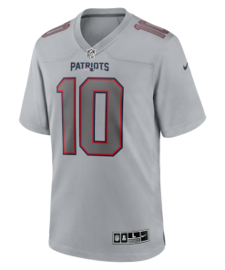 Alternative view of Drake Maye New England Patriots Nike Atmosphere Fashion Game Jersey - Gray