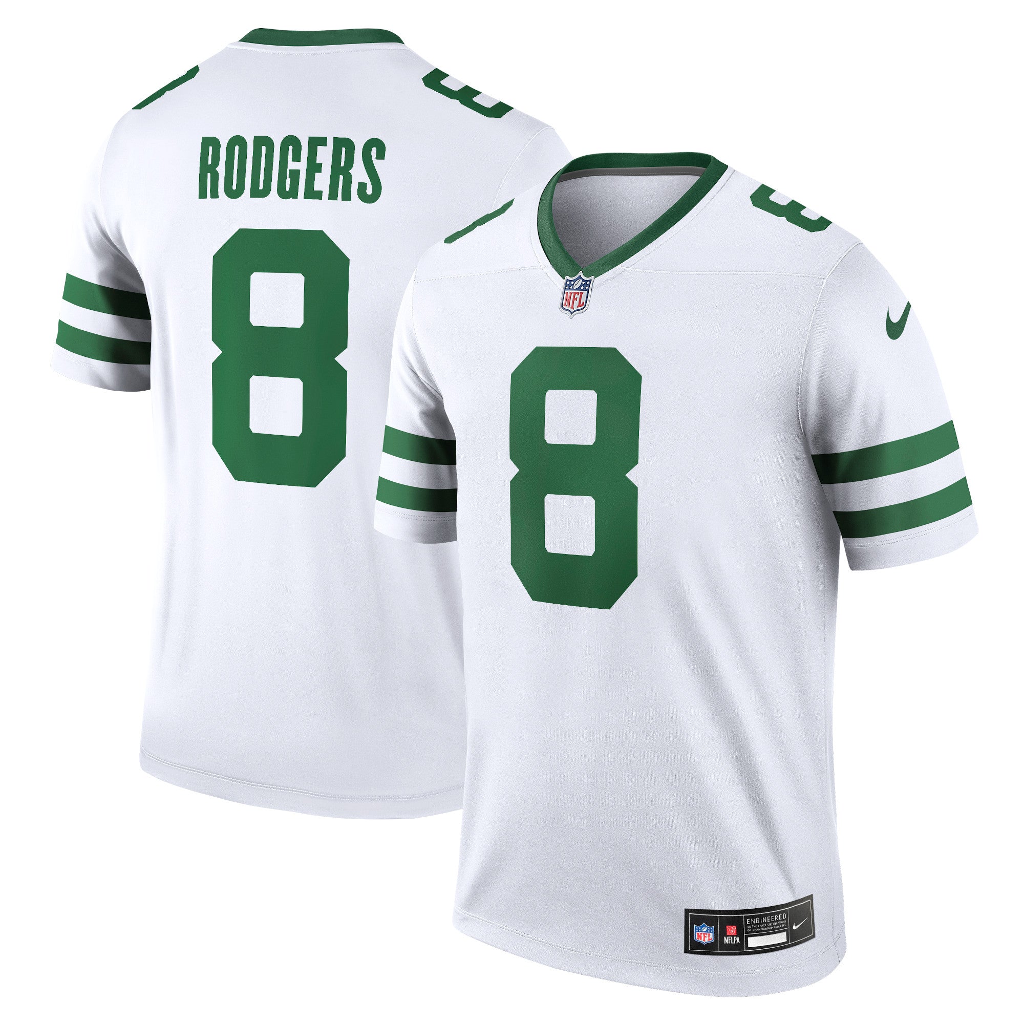 Aaron Rodgers New York Jets Nike Men's Legend Player Jersey - Gotham Green/Black/White - Image 6