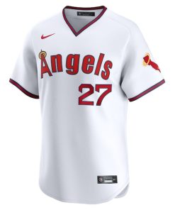Alternative view of Mike Trout Los Angeles Angels Nike Alternate Limited Jersey - White