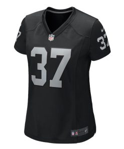 Alternative view of Trey Taylor Las Vegas Raiders Nike Women's  Game Jersey -  Black