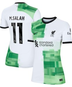 Mohamed Salah Liverpool Nike Women's 2023/24 Away Replica Player Jersey - White/Red