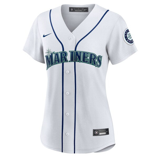Seattle Mariners Nike Women's #1 Bride Home Replica Jersey - White - Image 2