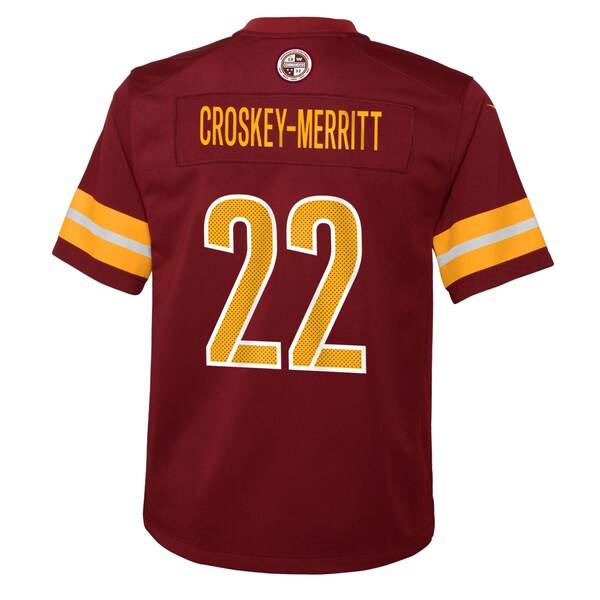 Jacory Croskey-Merritt Washington Commanders Nike Youth Team Game Jersey - Burgundy - Image 3