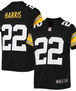 Najee Harris Pittsburgh Steelers Nike Youth Game Jersey - Black/White