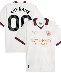Manchester City Puma 2023/24 Away Custom Replica Jersey - White