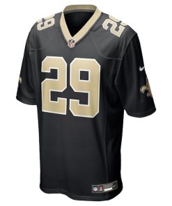 Alternative view of Quincy Riley New Orleans Saints Nike Team Game Jersey -  Black