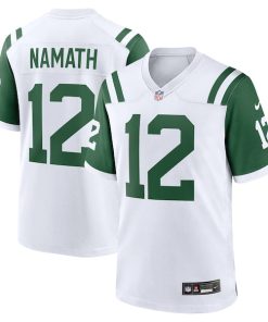 Alternative view of Joe Namath New York Jets Nike Classic Alternate Retired Player Game Jersey - White