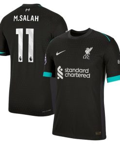 Alternative view of Mohamed Salah Liverpool Nike 2024/25 Away Authentic Jersey - Forest Green