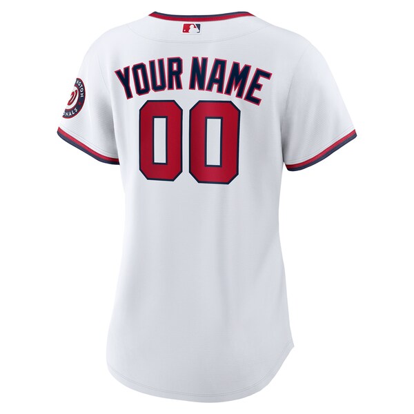 Washington Nationals Nike Women's Replica Custom Jersey - White - Image 3