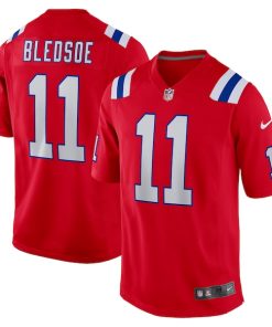 Drew Bledsoe New England Patriots Nike Retired Player Alternate Game Jersey - Red/Navy