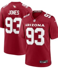 Alternative view of Justin Jones Arizona Cardinals Nike Team Game Jersey -  Cardinal
