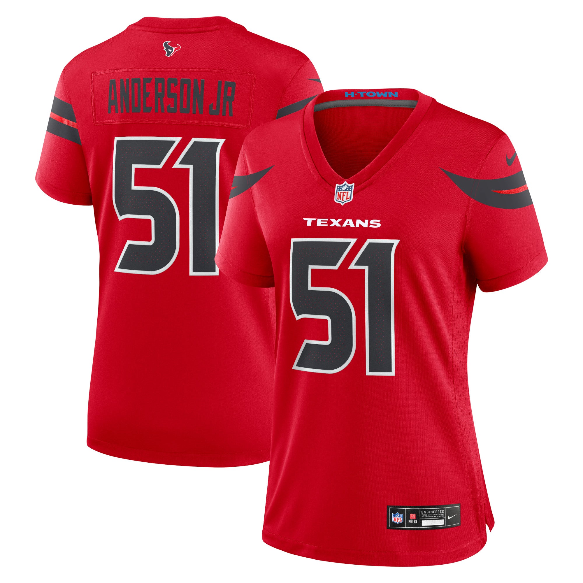 Will Anderson Jr. Houston Texans Nike Women's Game Jersey - Navy/Red/White - Image 7