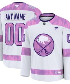 Buffalo Sabres  2024 Hockey Fights Cancer Custom Practice Jersey - White