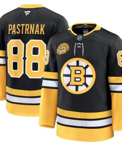 David Pastrnak Boston Bruins  Alternate 100th Anniversary Premium Jersey - Black