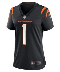 Alternative view of Number 1 Bride Cincinnati Bengals Nike Women's Game Jersey - Black
