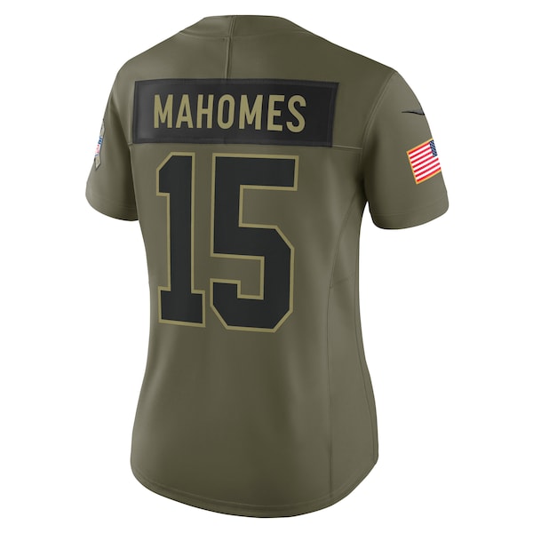 Patrick Mahomes Kansas City Chiefs Nike Women's 2025 Salute to Service Limited Jersey - Olive - Image 3