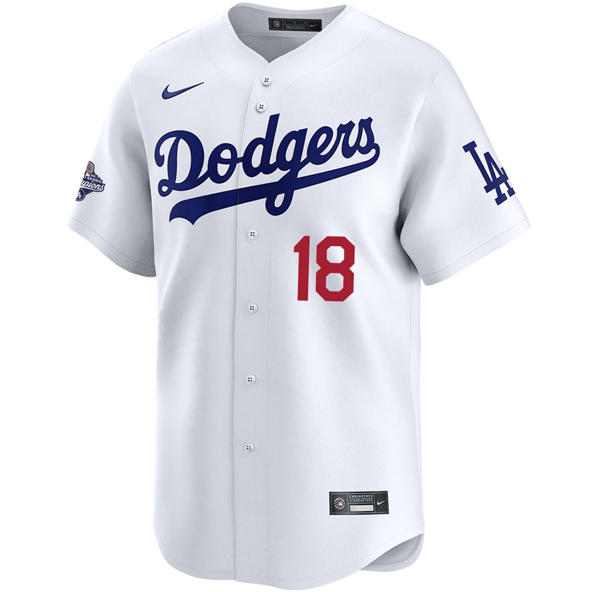 Yoshinobu Yamamoto Los Angeles Dodgers Nike 2025 Gold World Series Champions Limited Jersey - White - Image 3