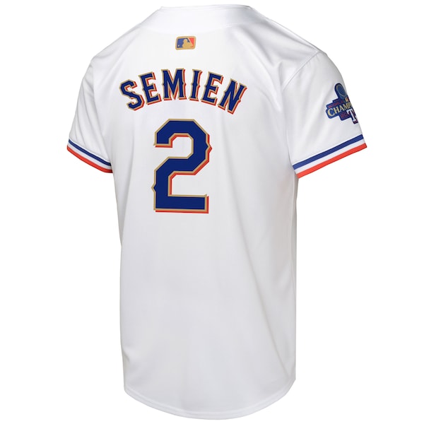 Marcus Semien Texas Rangers Nike Youth 2024 Gold Collection Limited Player Jersey?ยจC White - Image 3