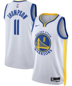 Alternative view of Klay Thompson Golden State Warriors Nike Unisex Swingman Jersey - Association Edition - White/Royal