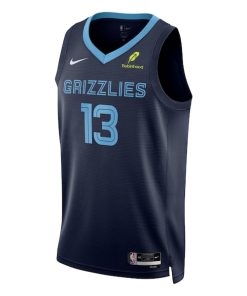 Alternative view of Jaren Jackson Jr. Memphis Grizzlies Nike Unisex Swingman Badge Player Jersey - Icon Edition - Navy