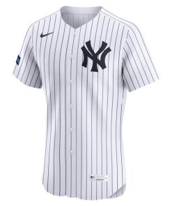 Alternative view of New York Yankees Nike Home Elite Sponsor Patch Pick-A-Player Retired Roster Jersey - White