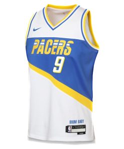 Alternative view of T.J. McConnell Indiana Pacers Nike Youth 2025/26 City Edition Swingman Jersey - White