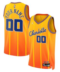 Charlotte Hornets Jordan Brand Unisex 2025/26 City Edition Swingman Custom Jersey - Orange