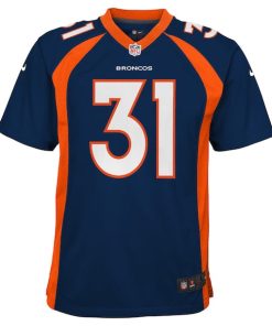 Alternative view of Justin Simmons Denver Broncos Nike Youth Game Jersey - Navy