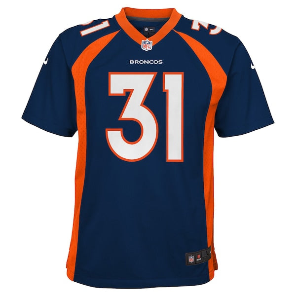 Justin Simmons Denver Broncos Nike Youth Game Jersey - Navy - Image 2