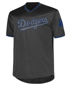 Alternative view of Los Angeles Dodgers Profile Big & Tall Pop Fashion Jersey - Charcoal