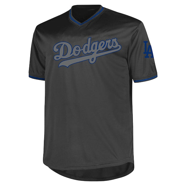Los Angeles Dodgers Profile Big & Tall Pop Fashion Jersey - Charcoal - Image 2