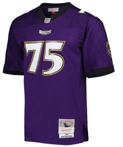 Alternative view of Jonathan Ogden Baltimore Ravens  Legacy Replica Jersey - Purple