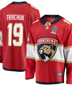 Matthew Tkachuk Florida Panthers  2025 Stanley Cup Champions Breakaway Jersey - Red