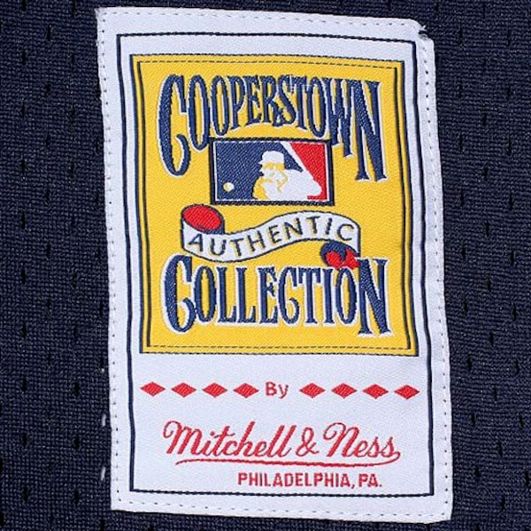 Ozzie Smith St. Louis Cardinals 1994 Authentic Cooperstown Collection Mesh Batting Practice Jersey - Navy/Scarlet - Image 7