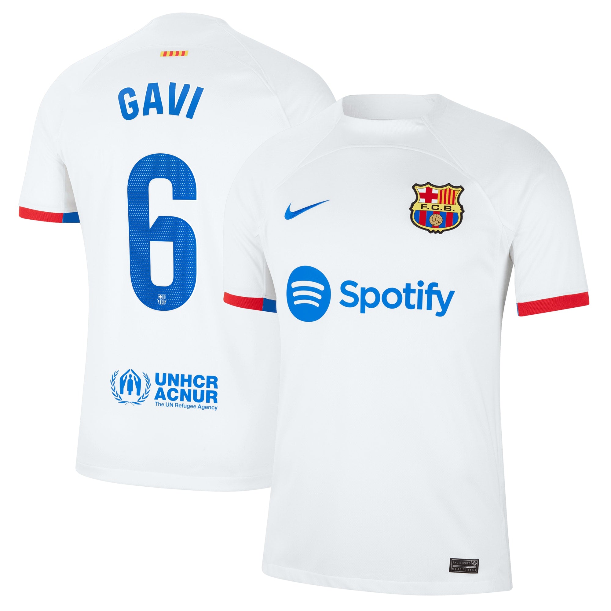 Gavi Barcelona Nike 2023/24 Third Replica Jersey - Aqua/Royal/White - Image 6