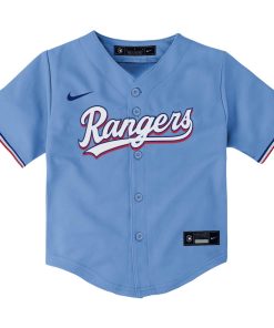 Alternative view of Texas Rangers Nike Toddler Alternate Replica Team Jersey - Light Blue