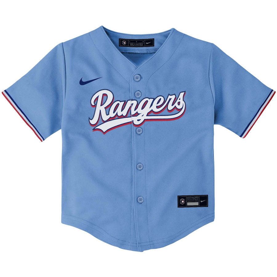 Texas Rangers Nike Toddler Alternate Replica Team Jersey - Light Blue - Image 2