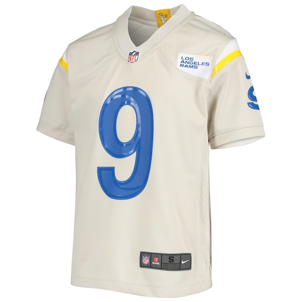 Matthew Stafford Los Angeles Rams Nike Youth Game Jersey - Cream/Royal/White - Image 3
