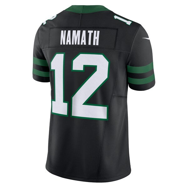 Joe Namath New York Jets Nike Alternate Vapor F.U.S.E. Limited Jersey - Legacy Black/White - Image 4