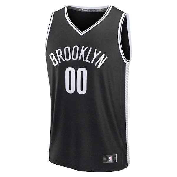 Egor Demin Brooklyn Nets 2025 NBA Draft First Round Pick Fast Break Replica Jersey - Icon Edition - Black - Image 2