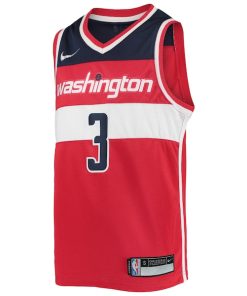 Alternative view of Bradley Beal Washington Wizards Nike Youth 2021/22 Diamond Swingman Jersey - Icon Edition - Red