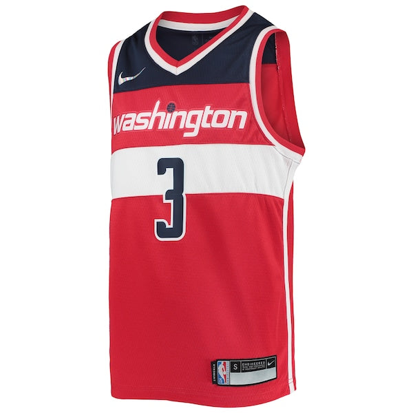 Bradley Beal Washington Wizards Nike Youth 2021/22 Diamond Swingman Jersey - Icon Edition - Red - Image 2