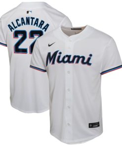 Sandy Alcantara Miami Marlins Nike Youth Home Game Player Jersey - White