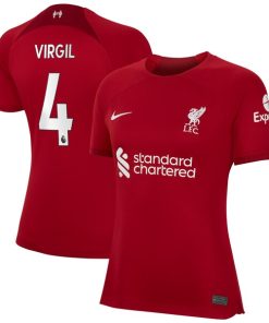 Virgil Van Dijk Liverpool Nike Women's 2022/23 Home Replica Player Jersey - Red