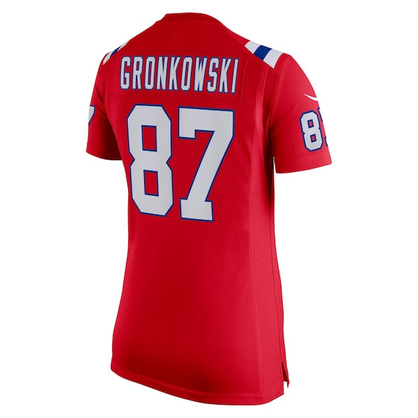 Rob Gronkowski New England Patriots Nike Women's Alternate Retired Player Game Jersey - Red/Navy - Image 4