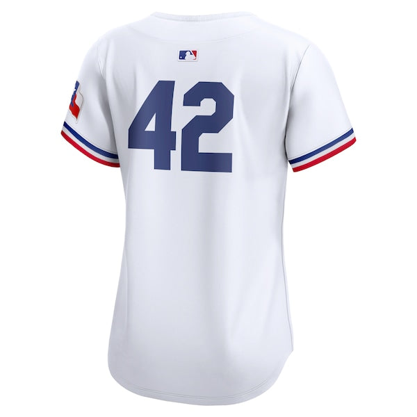 Texas Rangers Nike Women's 2024 Jackie Robinson Day Home Limited Jersey?ยจC White - Image 3