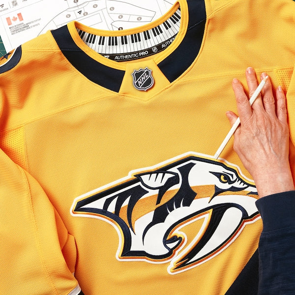 Nashville Predators Home Authentic Pro Custom Jersey - Gold - Image 6