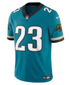 Alternative view of Foye Oluokun Jacksonville Jaguars Nike Prowler Throwback Vapor F.U.S.E. Limited Jersey - Teal