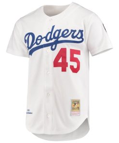 Alternative view of Pedro Martinez Los Angeles Dodgers 1993 Cooperstown Collection Home Authentic Jersey - White